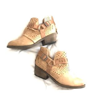 Tan booties